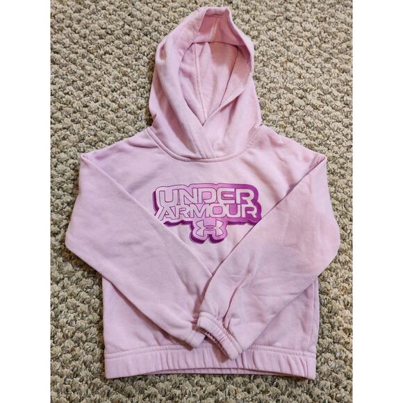 Under Armour Girls Size 4 Pink Hooded Sweatsuit - Picture 2 of 6